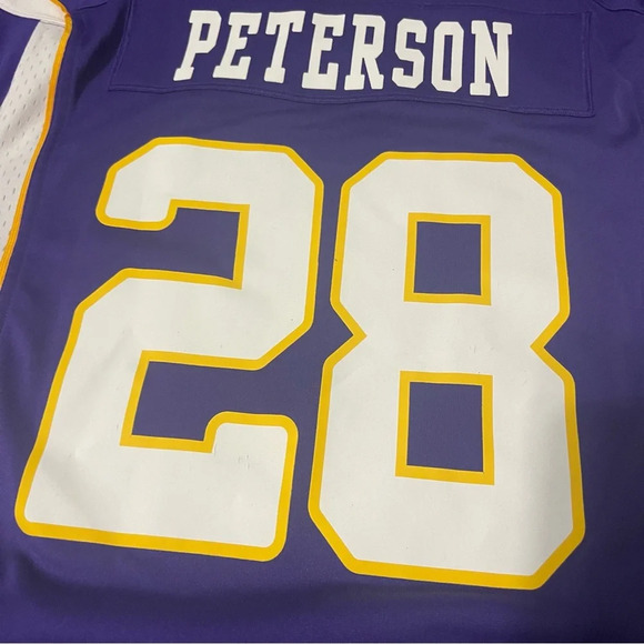 Adrian Peterson #28 Minnesota Vikings Jersey Nike On Field Purple Large NFL - Picture 9 of 9